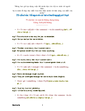 75 Cấu trúc và cụm từ thông dụng trong Tiếng Anh phổ thông